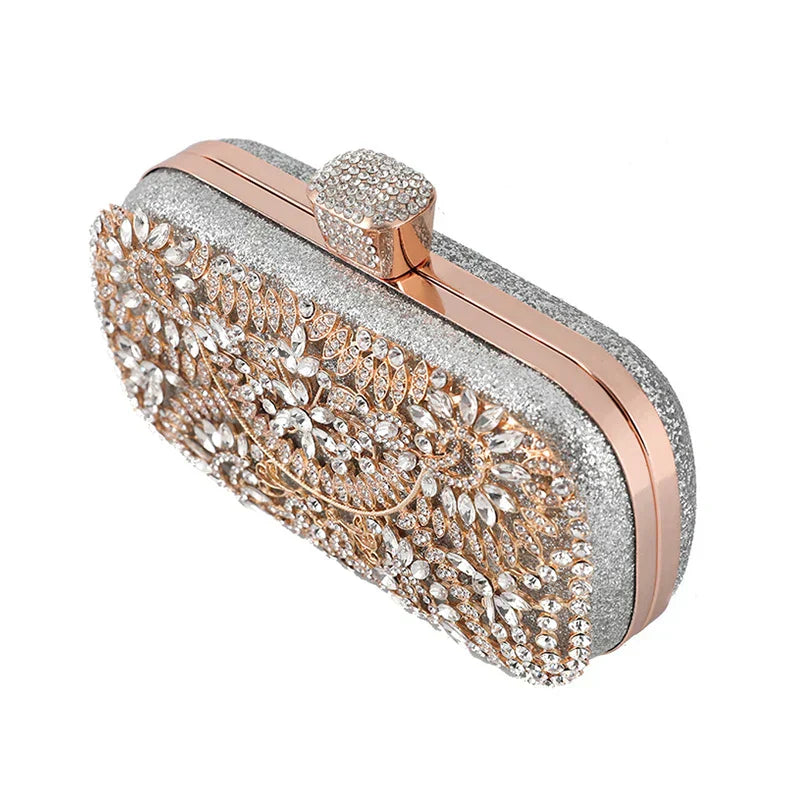 GoldenGlam diamond clutch bag-Elly Rose