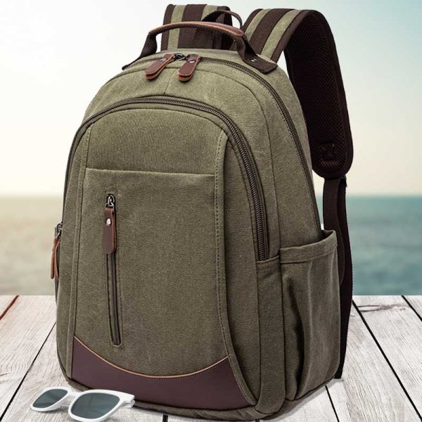 Adventurer anti-theft canvas travel backpack-Elly Rose