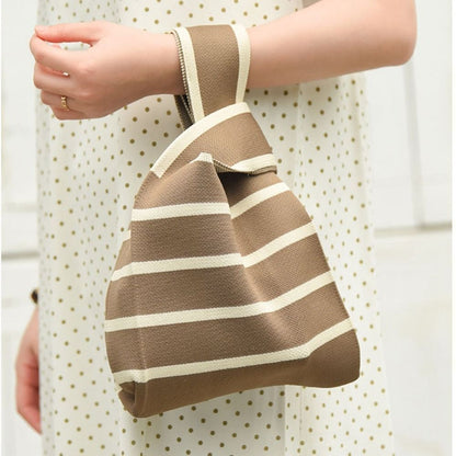 Knitted bag - Fine stripes-Elly Rose