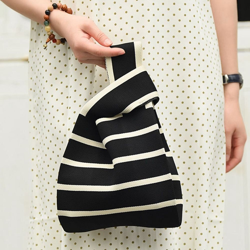 Knitted bag - Fine stripes-Elly Rose