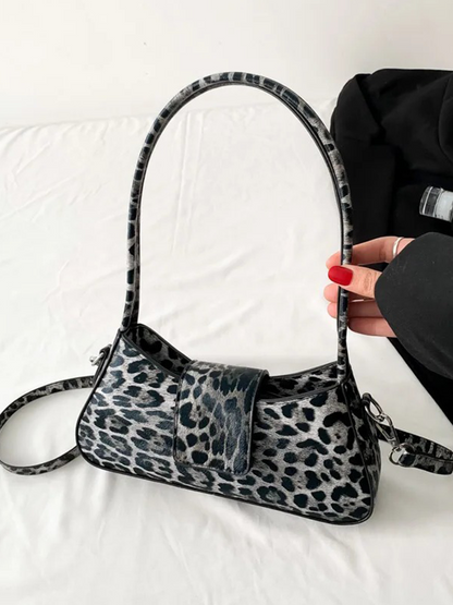 Lieke Black Leopard Print Handbag | Shoulder Bag | Design Bag-Elly Rose