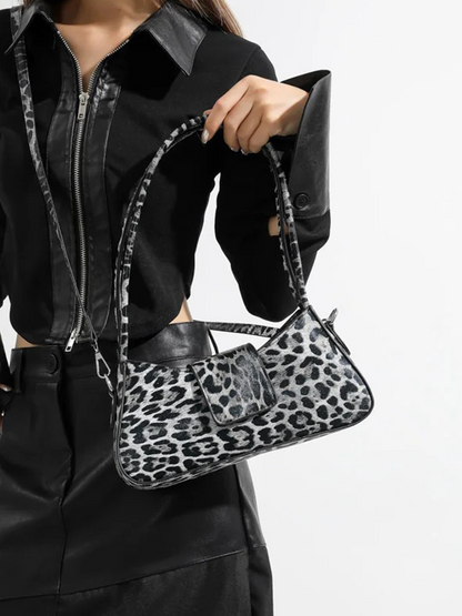 Lieke Black Leopard Print Handbag | Shoulder Bag | Design Bag-Elly Rose