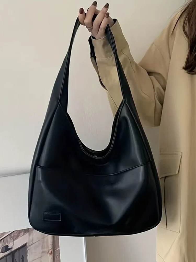 Lisanne Large Ladies Leather Shoulder Bag | Handbag | Shopper Black-Elly Rose