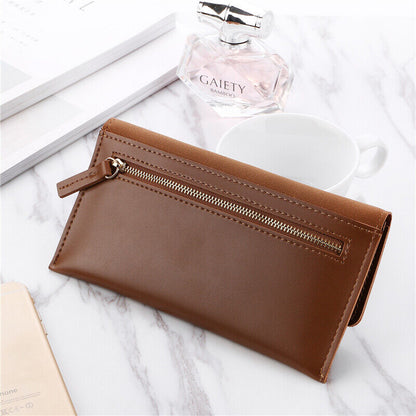 Suede leather wallet | Large and modern-Elly Rose
