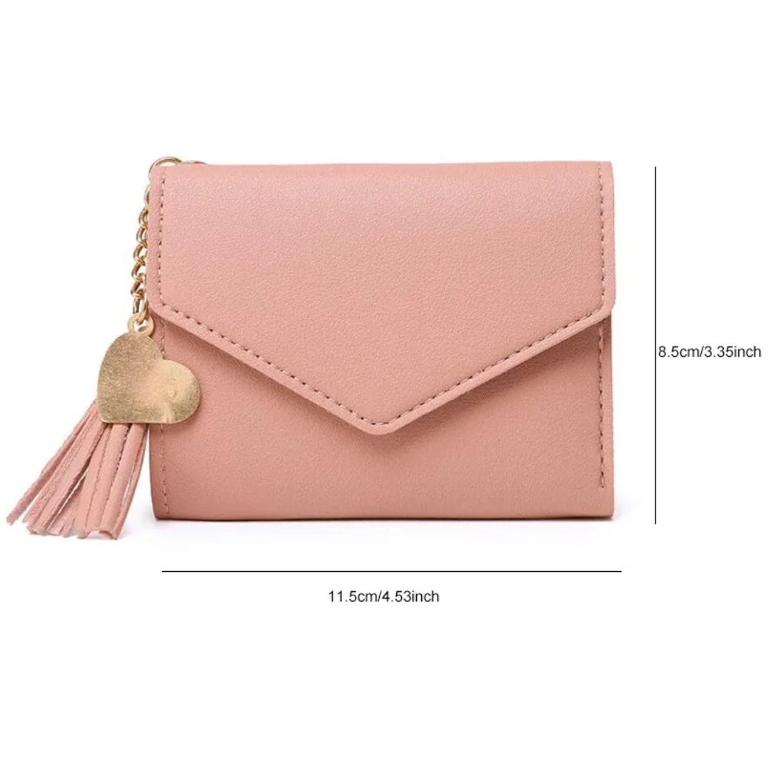 Lila | Mini wallet with tassel pendant | Elegant and compact-Elly Rose