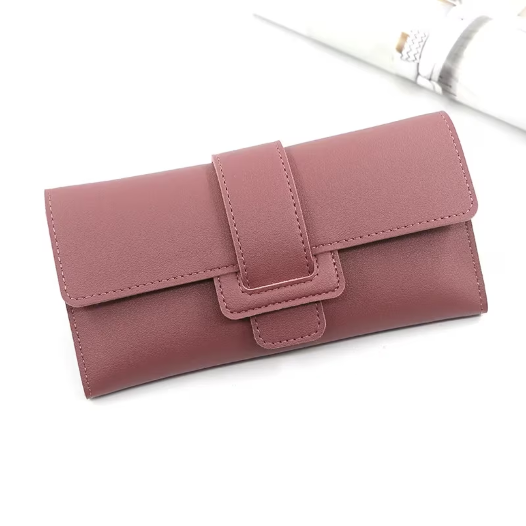 Minimalist long leather wallet | Simple & Trendy-Elly Rose