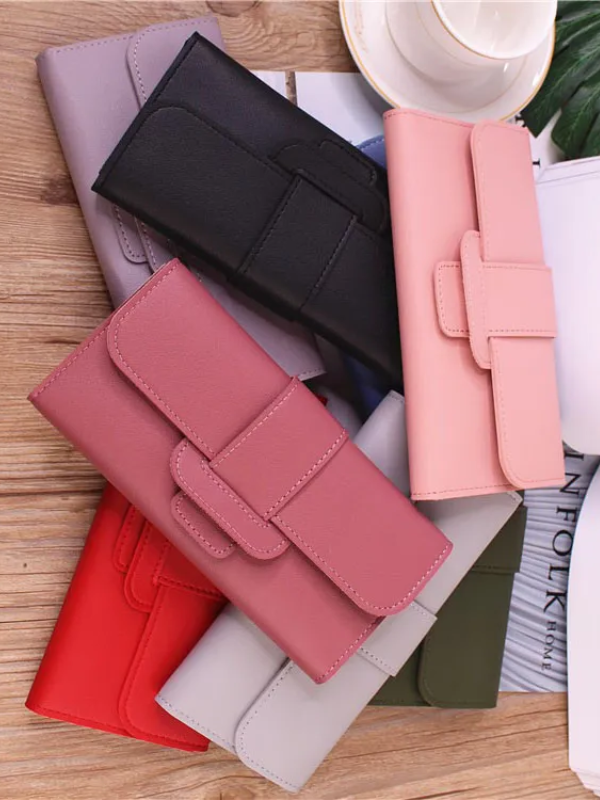 Minimalist long leather wallet | Simple & Trendy-Elly Rose