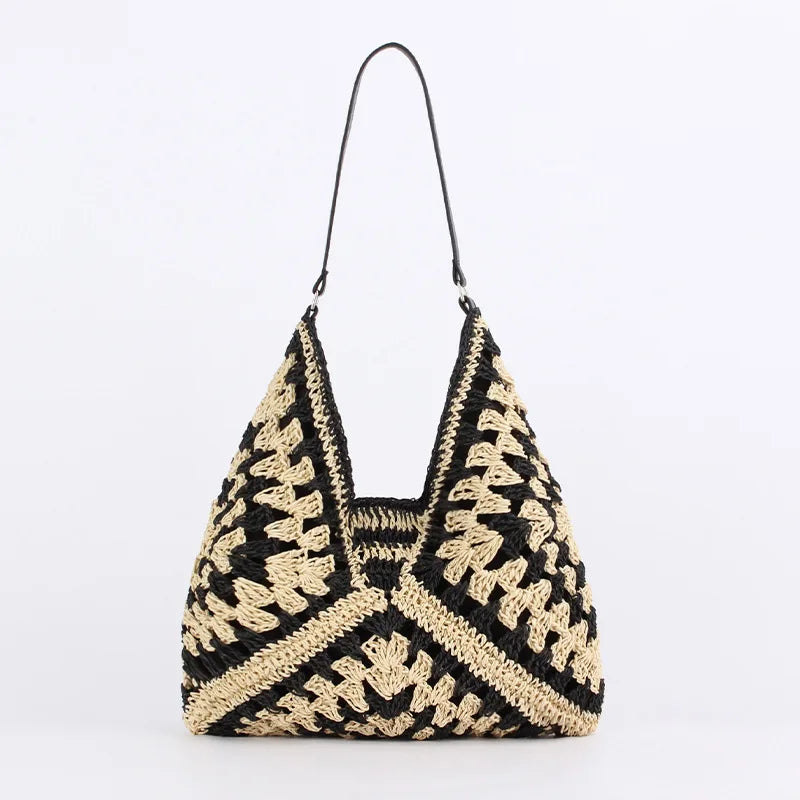 Hollow vintage tote bag-Elly Rose