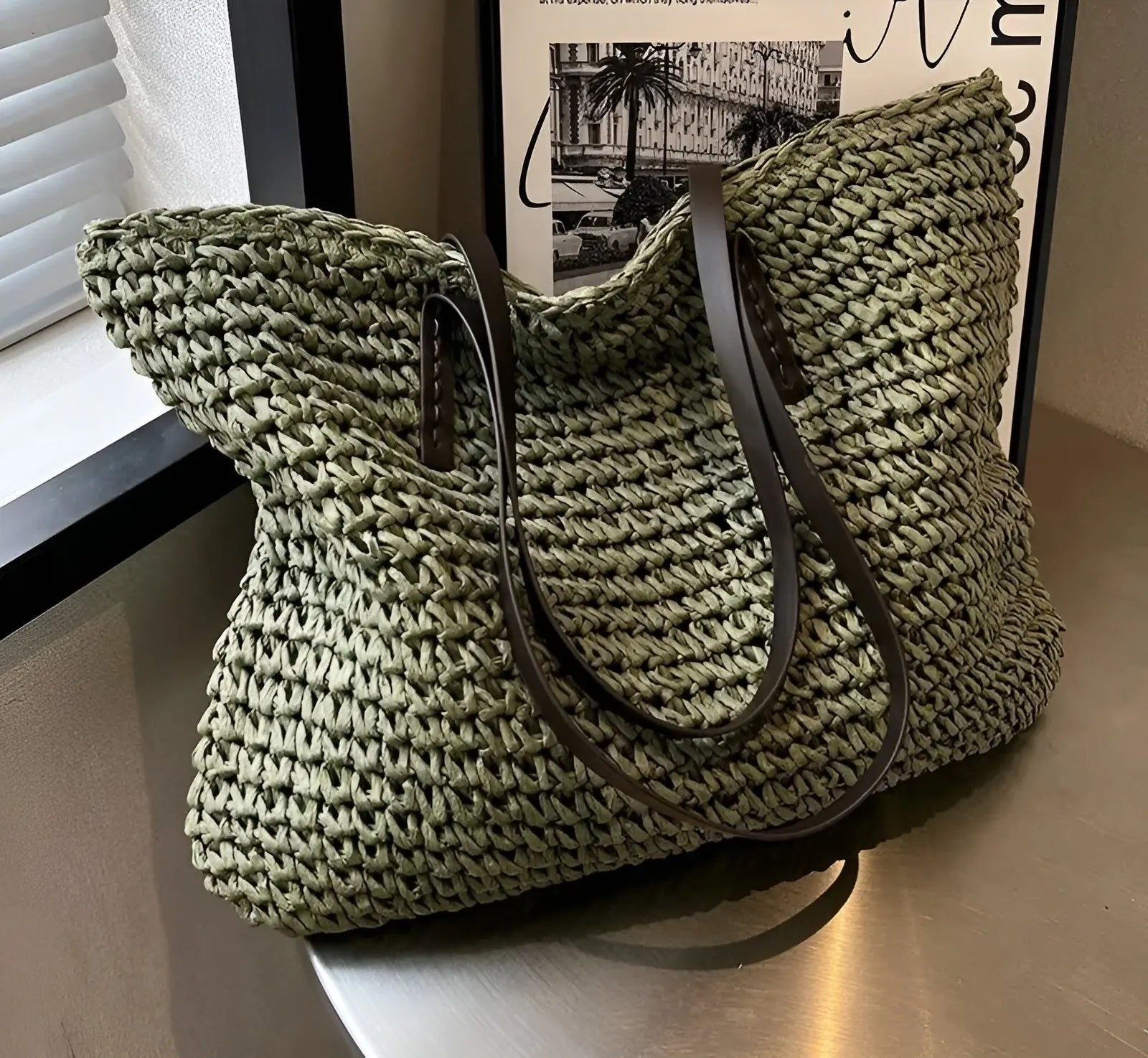Elegant woven tote bag - Laura-Elly Rose