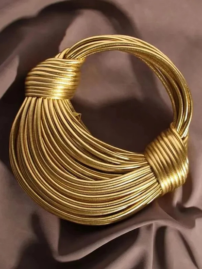 Quinn Gold Design Handbag Ladies | Buttoned Bag Ladies | Shoulder Bag | Clutch Gold-Elly Rose