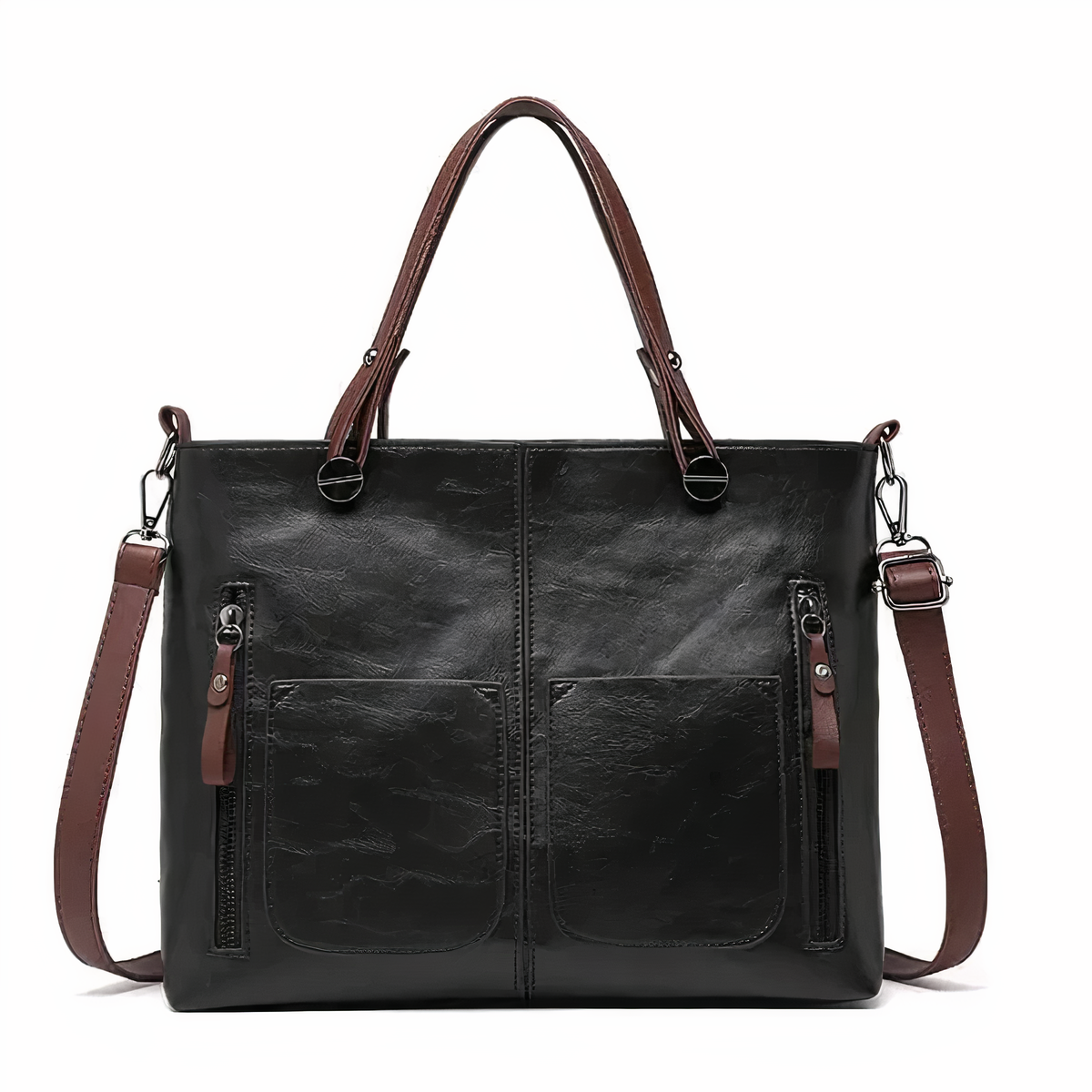 Lina - Vintage-style leather shoulder bag-Elly Rose