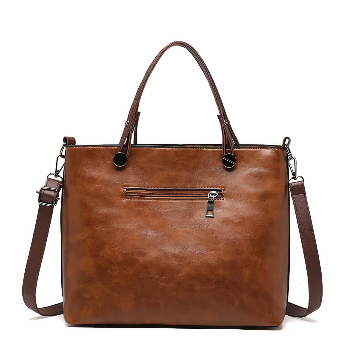 Lina - Vintage-style leather shoulder bag-Elly Rose