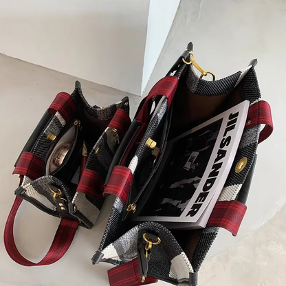 Ivy - Women's striped tote bag - Elegant and versatile-Elly Rose