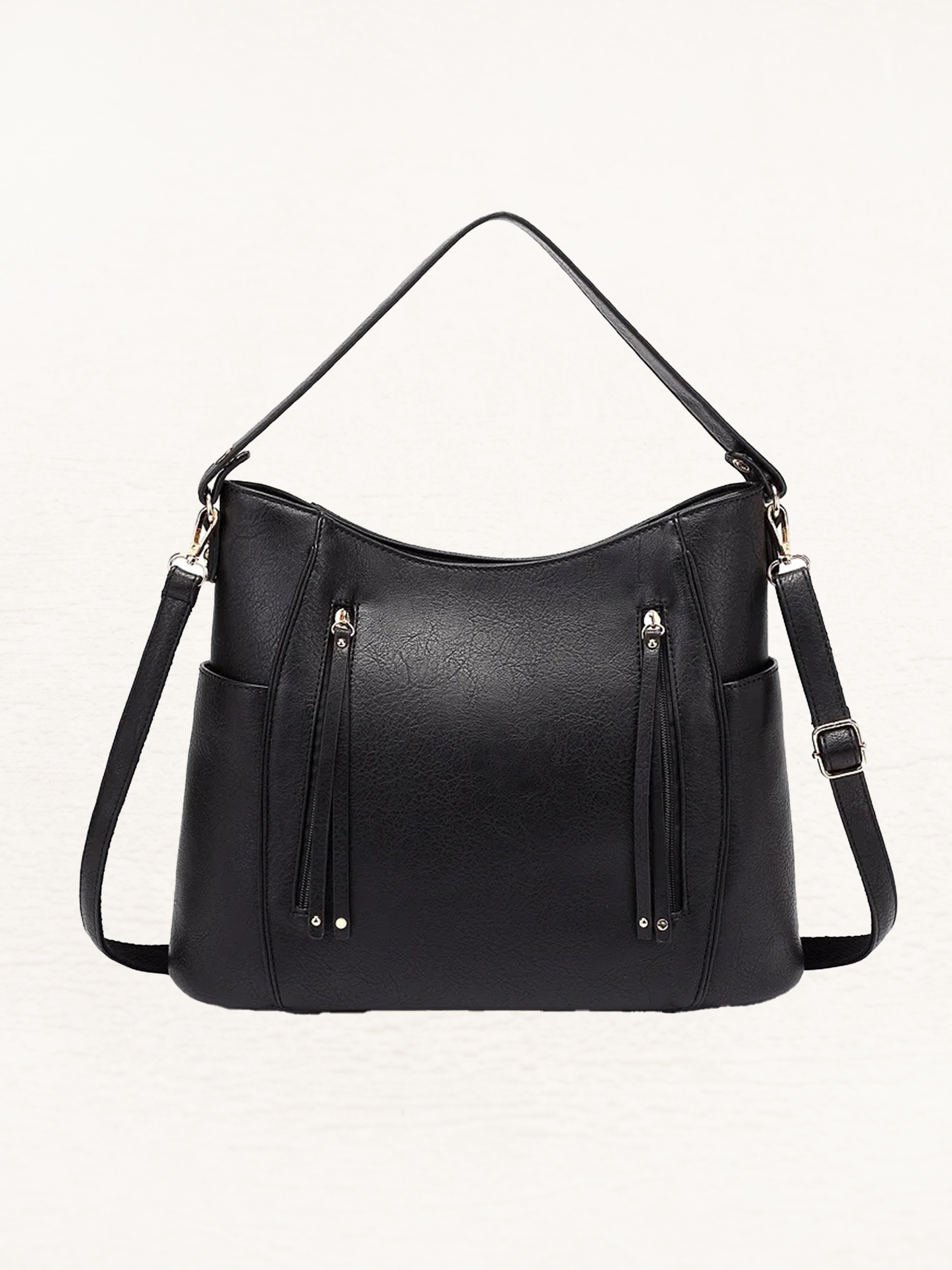 Renée Large leather shoulder bag for ladies | Retro Handbag | Shopper-Elly Rose