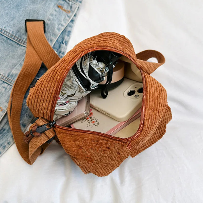 Corduroy shoulder bag - Juliana-Elly Rose