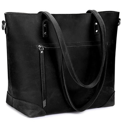 Wrenley - Vintage leather tote bag-Elly Rose