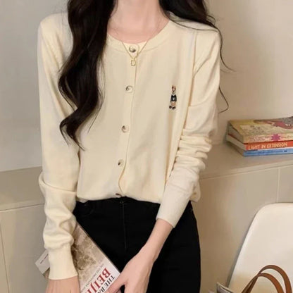 Abcde- Pull en tricot imprimé pour femme