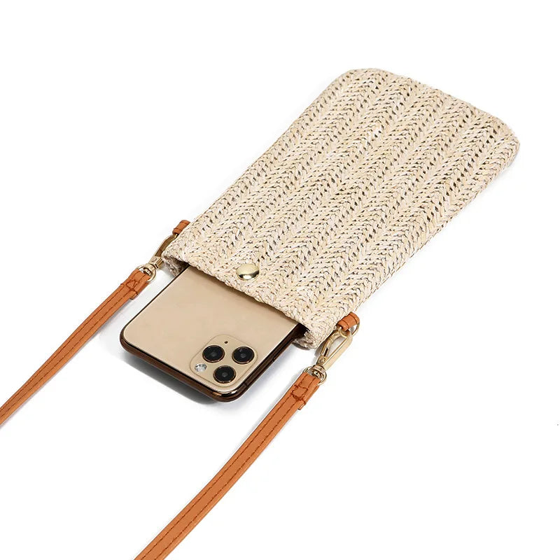 Solis Fashion Summer Straw Woven Clutch-Elly Rose