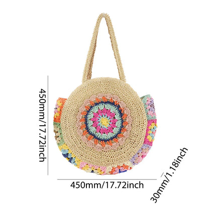 SunWave - Large woven beach bag-Elly Rose
