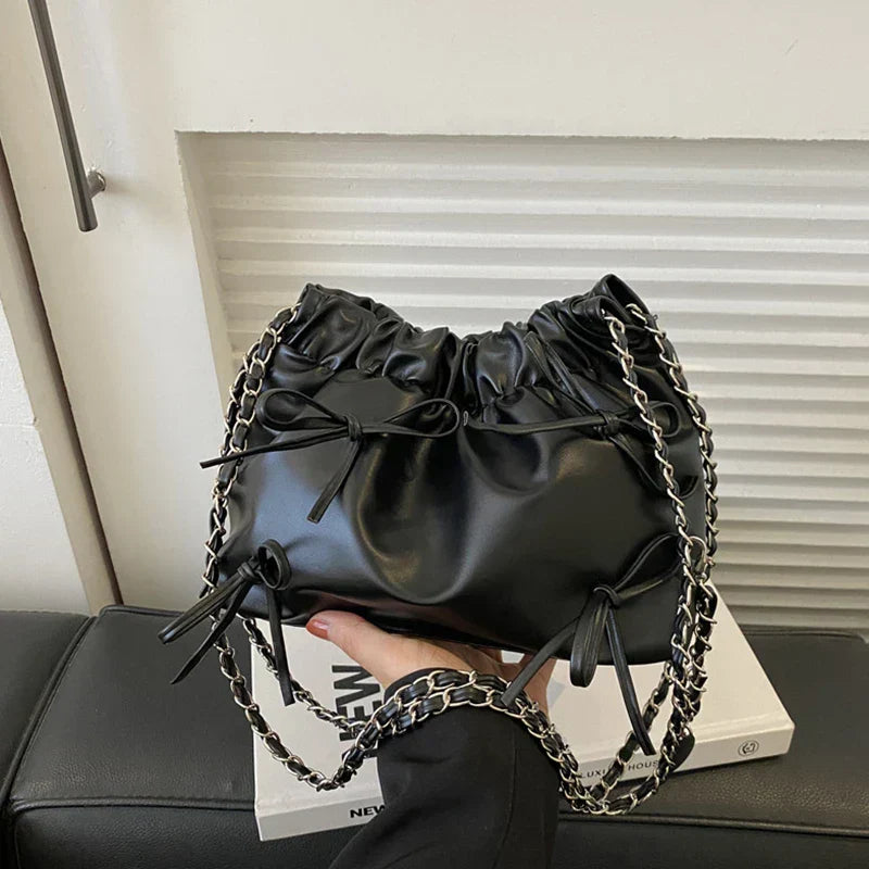 BellaLuxe - Shoulder bag with bow-Elly Rose