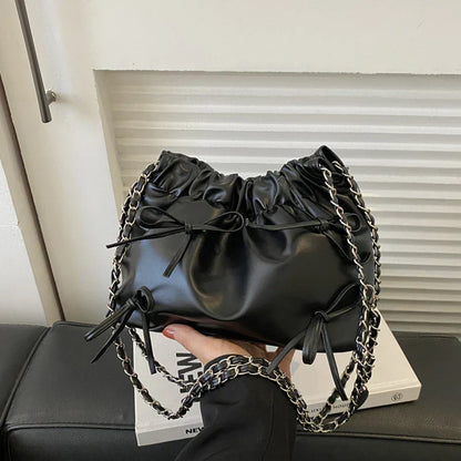 BellaLuxe - Shoulder bag with bow-Elly Rose