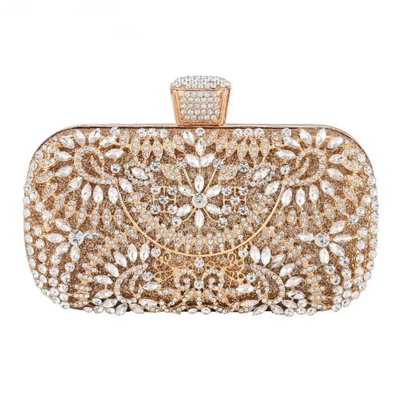GoldenGlam diamond clutch bag-Elly Rose