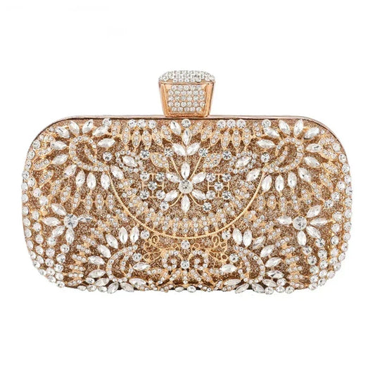 GoldenGlam diamond clutch bag-Elly Rose