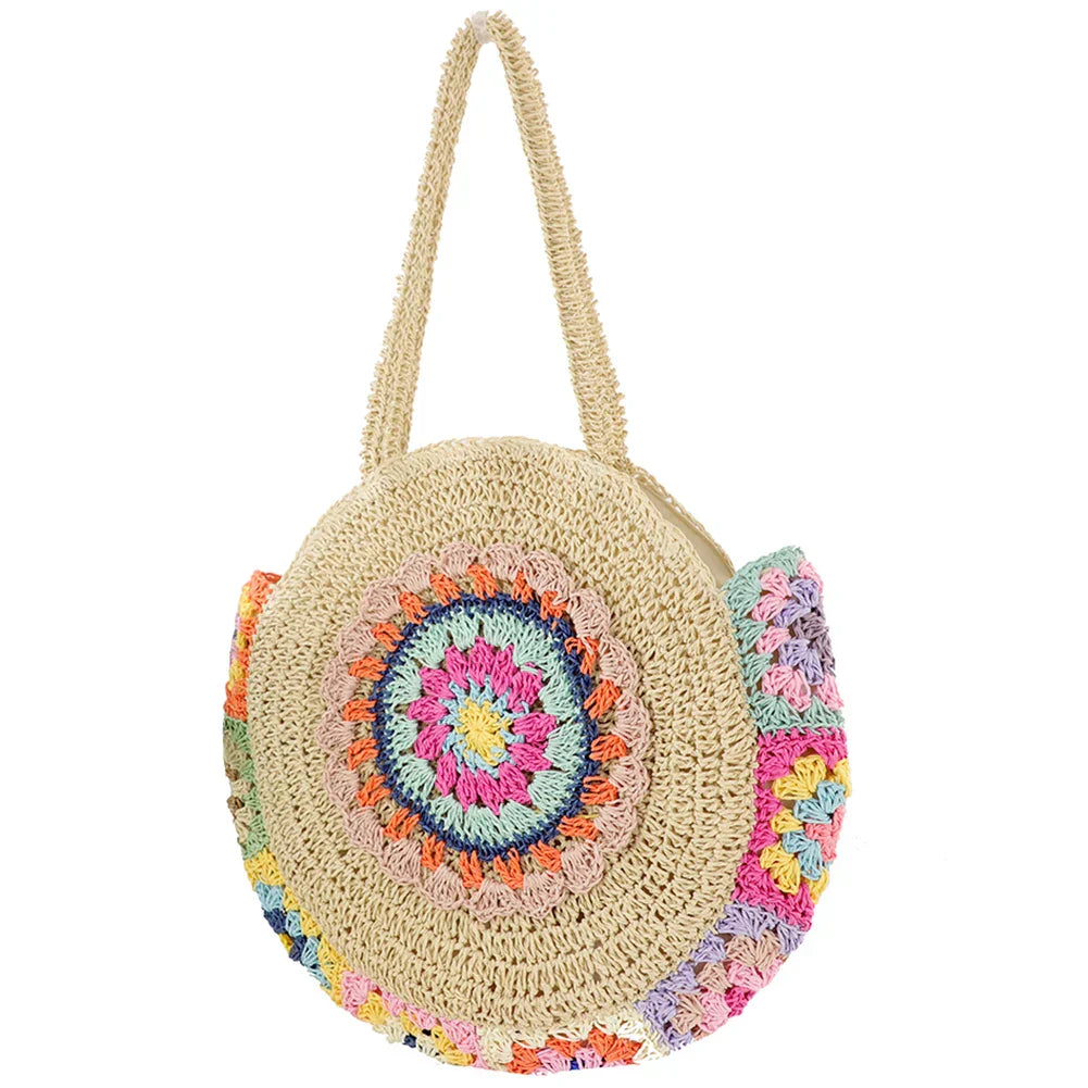 SunWave - Large woven beach bag-Elly Rose