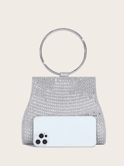 Luxury evening clutch bag in radiant satin-Elly Rose