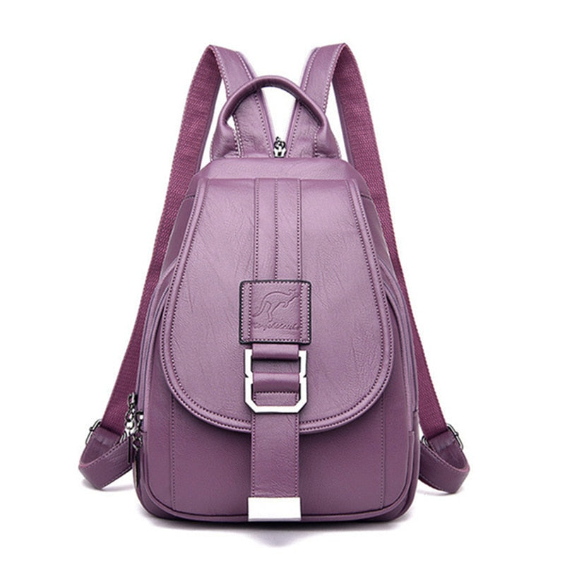 Sydney - Women's leather backpack-Elly Rose