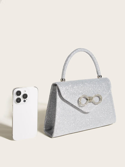 Sophie Glow satin evening clutch bag-Elly Rose