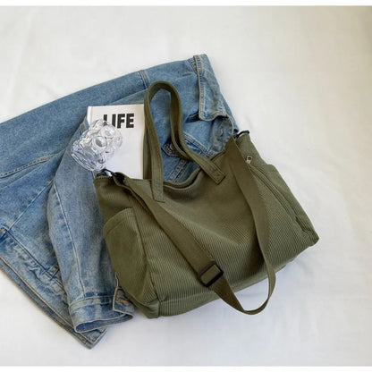 EcoTrail - Travel bag with corduroy shoulder strap-Elly Rose