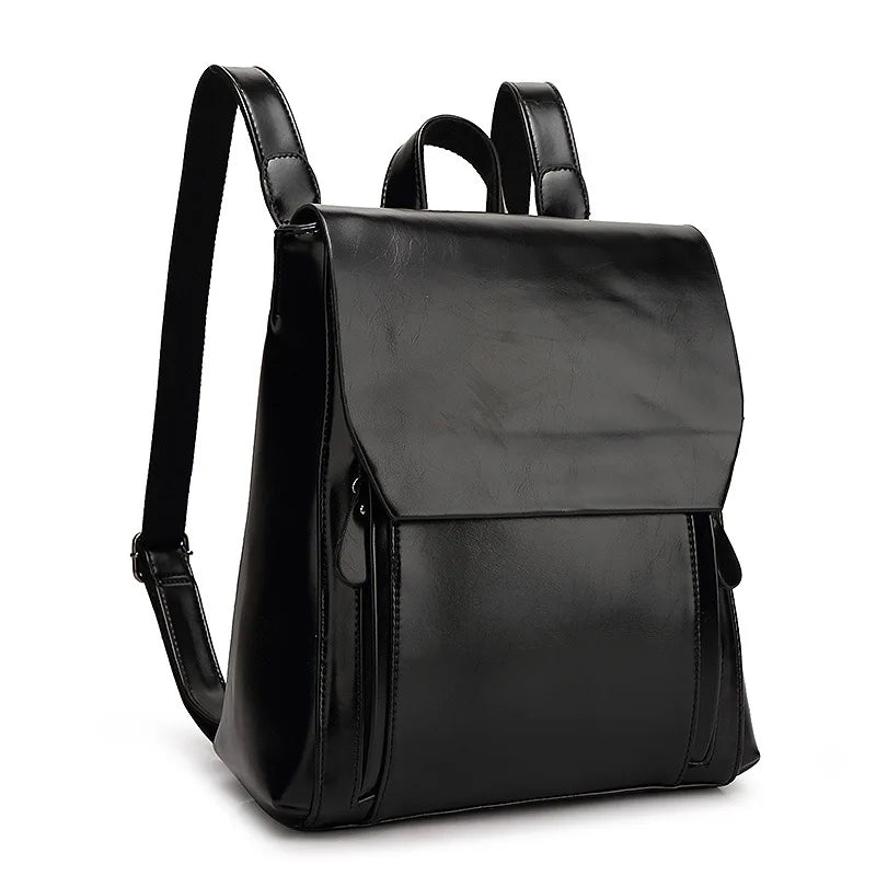 Carmine | Elegant PU leather laptop backpack - padded and practical-Elly Rose