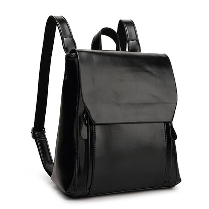Carmine | Elegant PU leather laptop backpack - padded and practical-Elly Rose