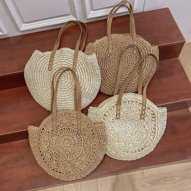 Zoë | Elegant and multifunctional handmade straw bag-Elly Rose