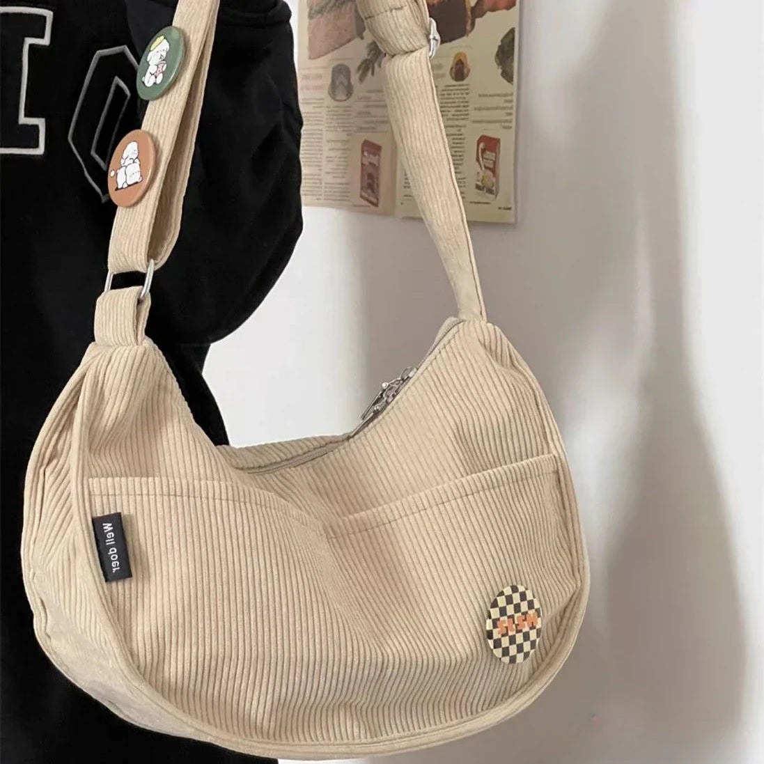 Corduroy shoulder bag - Kaylani-Elly Rose