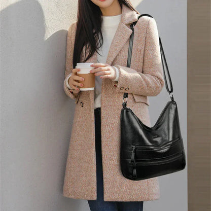 Veda - High-quality shoulder bags in vegan leather-Elly Rose