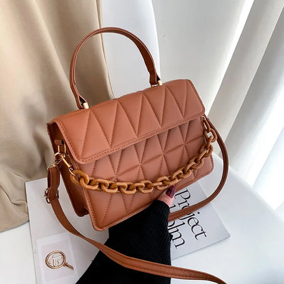 Glamoura Plaid Crossbody Shoulder Bag-Elly Rose