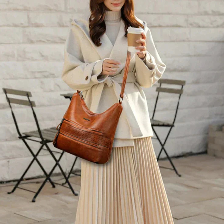 Veda - High-quality shoulder bags in vegan leather-Elly Rose