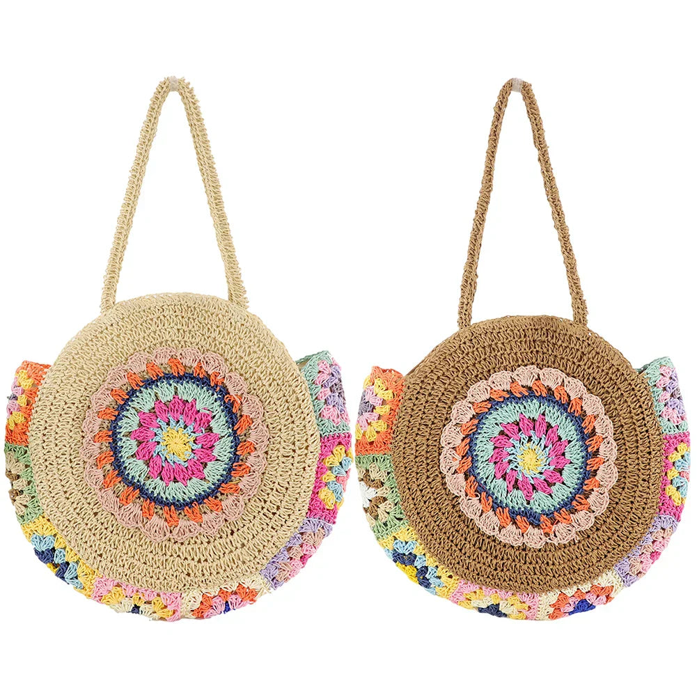 SunWave - Large woven beach bag-Elly Rose