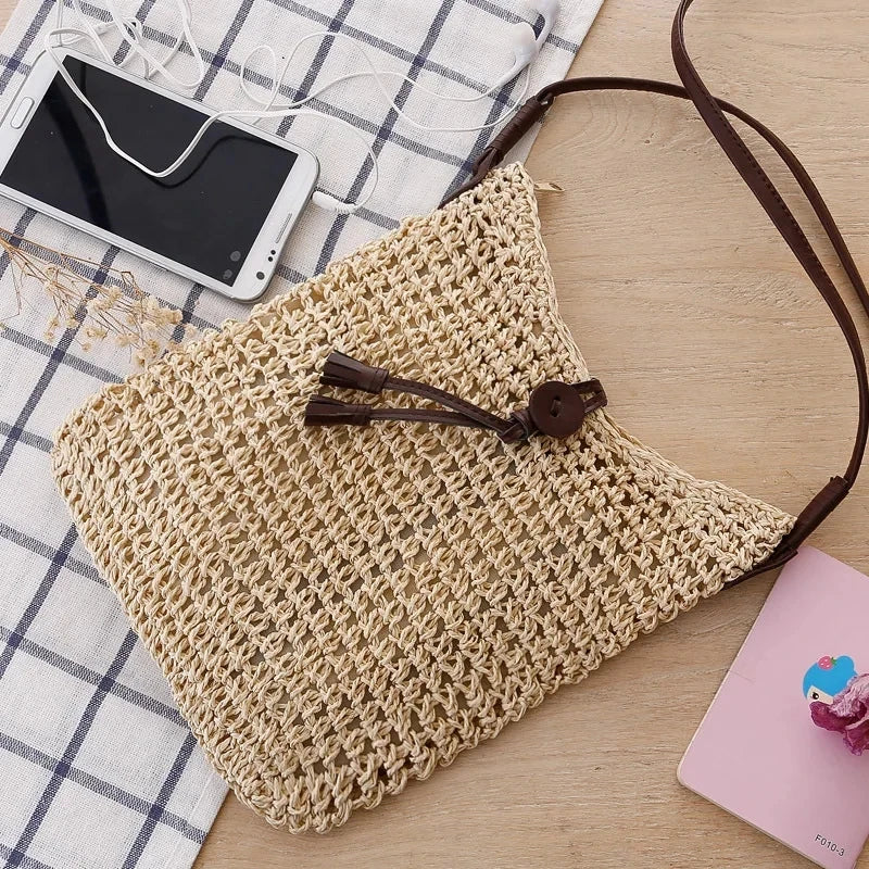 Sunkissed summer wicker shoulder bag-Elly Rose
