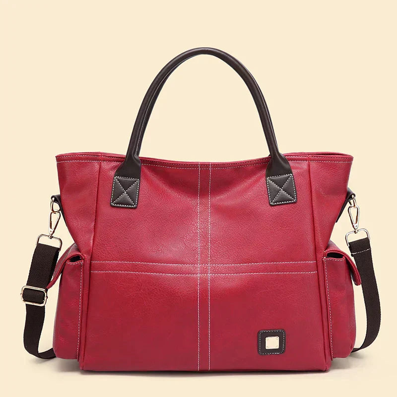 Svala | Large leather tote bag-Elly Rose