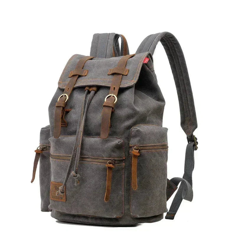Maximus | Vintage Retro Backpack with Drawstring for Travel & Laptops-Elly Rose