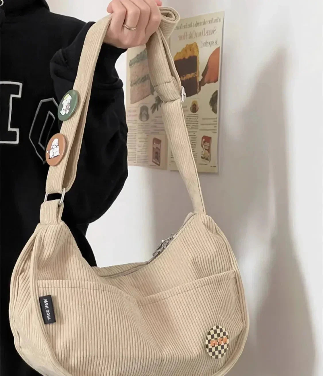 Corduroy shoulder bag - Kaylani-Elly Rose