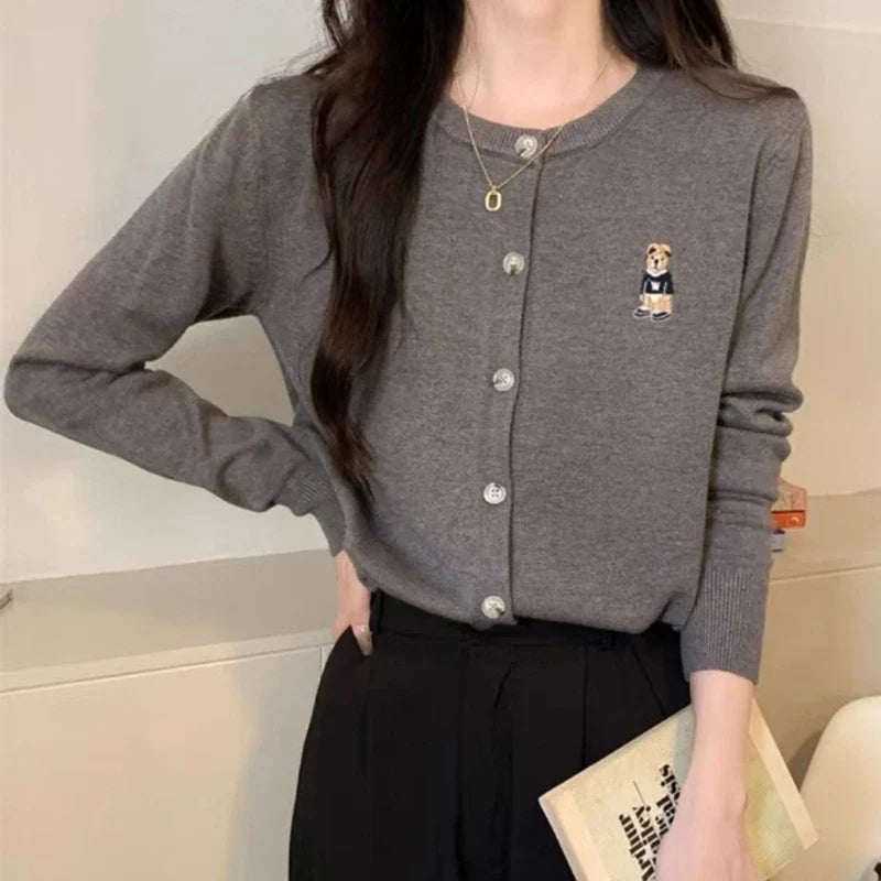 Abcde- Pull en tricot imprimé pour femme
