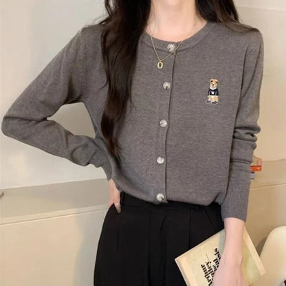 Abcde- Pull en tricot imprimé pour femme
