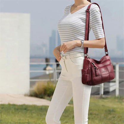 Eleganza leather shoulder bag-Elly Rose