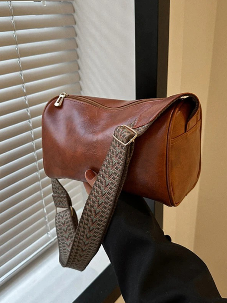 Sabrina Vintage Leather Shoulder Bag | Handbag | Crossbody Shopper-Elly Rose