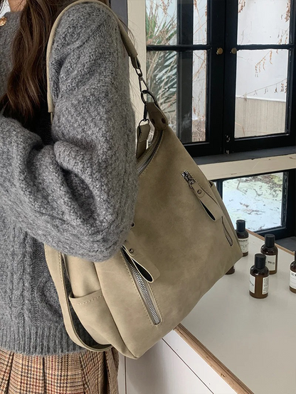 Sarah | Large Leather Shoulder Bag | Retro Handbag-Elly Rose