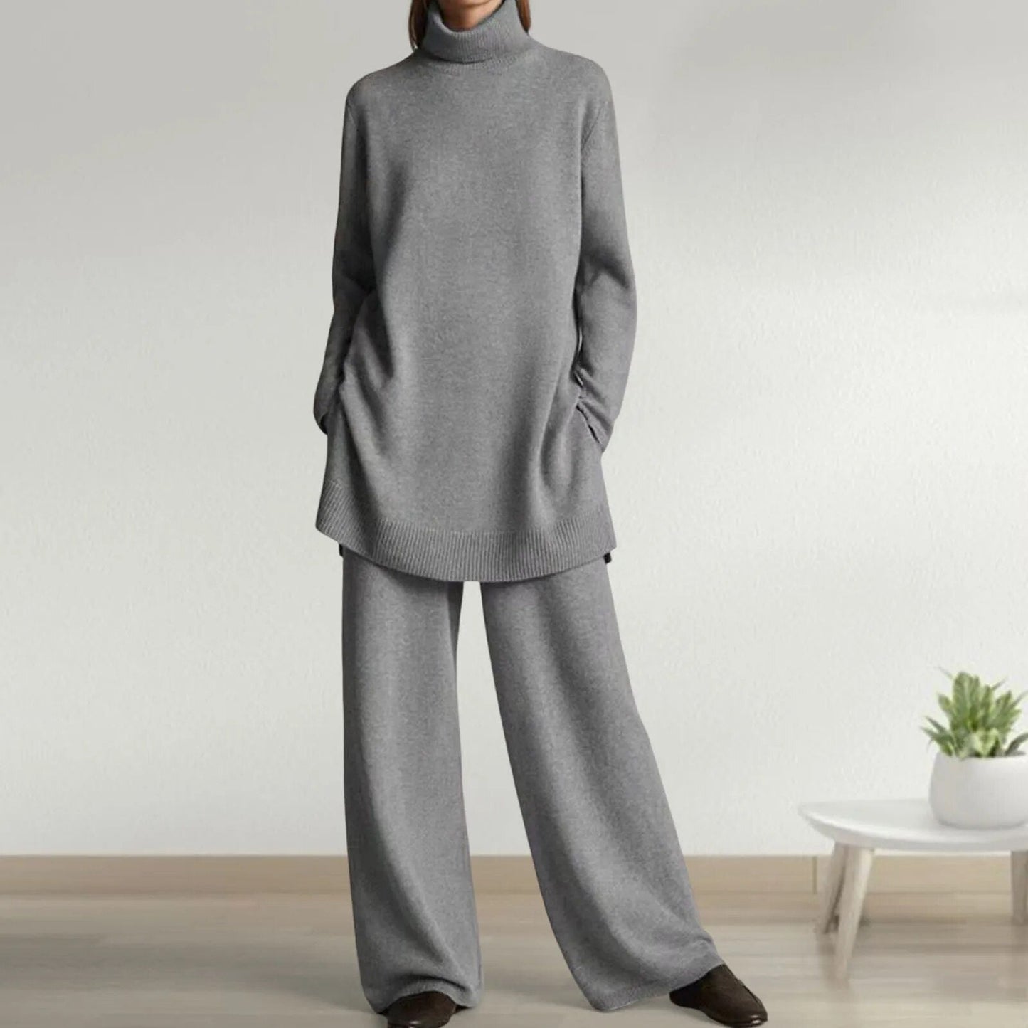 Joy© | Pull à col roulé et ensemble de pantalons